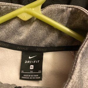 Silver and black Nike thermal pullover 3/4 zip